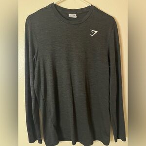 Gymshark Arrival Men’s Athletic Long Sleeve Black Shirt Large